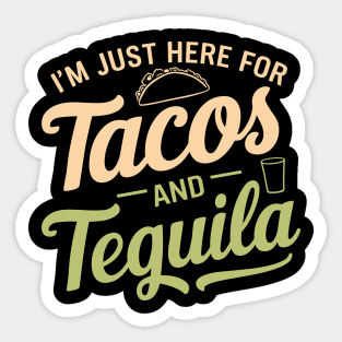 Fiesta Ready Tacos and Tequila Lover Sticker